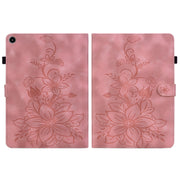 For Huawei MatePad SE 10.4 Lily Embossed Leather Tablet Case(Pink)