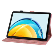 For Huawei MatePad SE 10.4 Lily Embossed Leather Tablet Case(Pink)