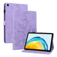 For Huawei MatePad SE 10.4 Lily Embossed Leather Tablet Case(Purple) - Huawei by PMC TechLife | Online Shopping South Africa | PMC TechLife | Buy Now Pay Later Mobicred