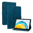 For Huawei MatePad SE 10.4 Lily Embossed Leather Tablet Case(Dark Blue) - Huawei by PMC TechLife | Online Shopping South Africa | PMC TechLife | Buy Now Pay Later Mobicred