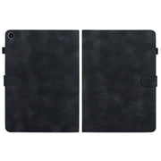 For Huawei MatePad SE 10.4 Lily Embossed Leather Tablet Case(Black)