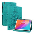 For Huawei MatePad T 10s / Enjoy Tablet 2 Lily Embossed Leather Tablet Case(Green) - Huawei by PMC TechLife | Online Shopping South Africa | PMC TechLife | Buy Now Pay Later Mobicred