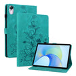 For Honor Pad X8 Pro / X9 2023 Lily Embossed Leather Tablet Case(Green) - Honor by PMC TechLife | Online Shopping South Africa | PMC TechLife | Buy Now Pay Later Mobicred