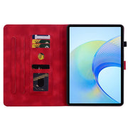 For Honor Pad X8 Pro / X9 2023 Lily Embossed Leather Tablet Case(Red)