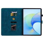 For Honor Pad X8 Pro / X9 2023 Lily Embossed Leather Tablet Case(Dark Blue)