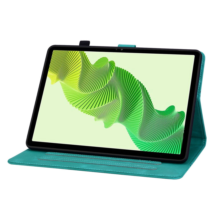 For Realme Pad 2 11.5 Lily Embossed Leather Tablet Case(Green)
