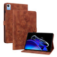For Realme Pad X Lily Embossed Leather Tablet Case(Brown) - Realme by PMC TechLife | Online Shopping South Africa | PMC TechLife | Buy Now Pay Later Mobicred