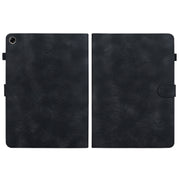For Realme Pad 10.4 Lily Embossed Leather Tablet Case(Black)