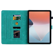 For OPPO Pad Air Lily Embossed Leather Tablet Case(Green)