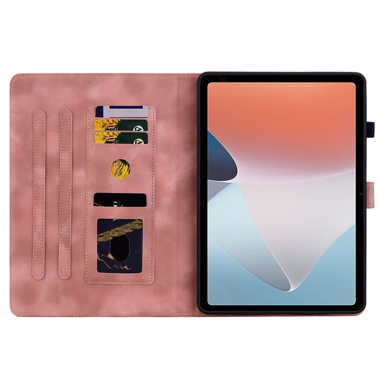 For OPPO Pad Air Lily Embossed Leather Tablet Case(Pink)