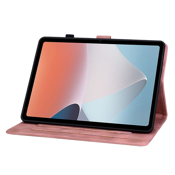 For OPPO Pad Air Lily Embossed Leather Tablet Case(Pink)