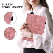 For OPPO Pad Air Lily Embossed Leather Tablet Case(Pink)