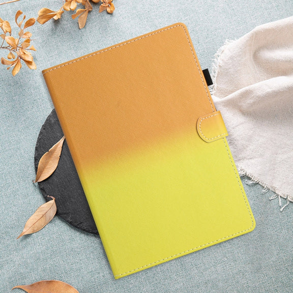 For iPad Pro 11 2024 Stitching Gradient Smart Leather Tablet Case(Orange Yellow)