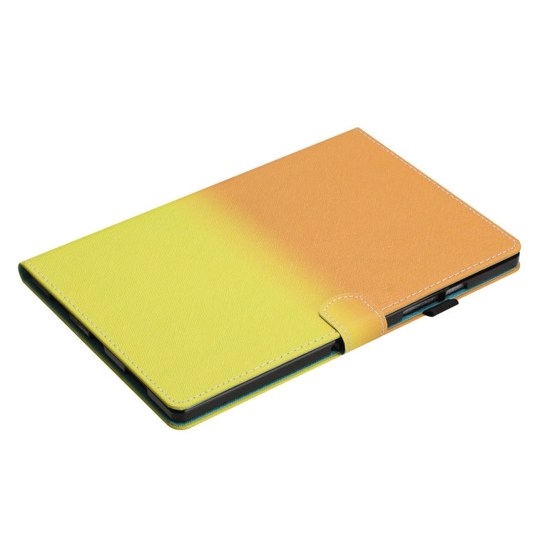 For iPad Pro 11 2024 Stitching Gradient Smart Leather Tablet Case(Orange Yellow)