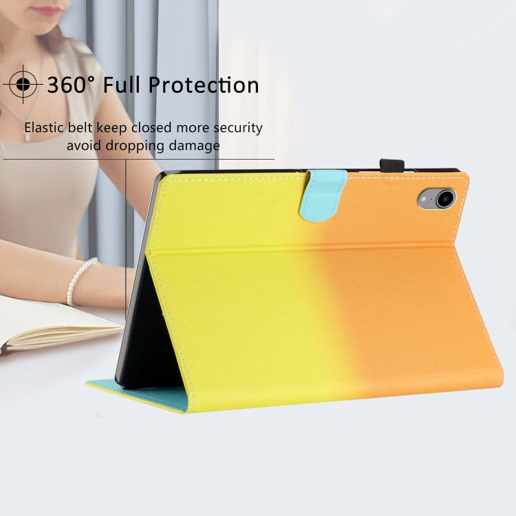 For iPad Pro 11 2024 Stitching Gradient Smart Leather Tablet Case(Orange Yellow)