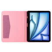 For iPad Air 11 2024 Fabric Leather Tablet Case(Rose Red)