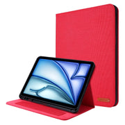 For iPad Air 11 2025 / 2024 Fabric Leather Tablet Case(Red)