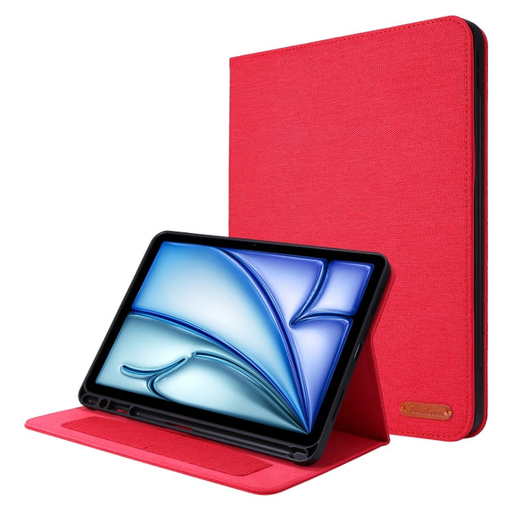 For iPad Air 11 2025 / 2024 Fabric Leather Tablet Case(Red)