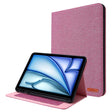 For iPad Air 13 2024 Fabric Leather Tablet Case(Rose Red) - iPad Air 13 2024 Cases by PMC TechLife | Online Shopping South Africa | PMC TechLife | Buy Now Pay Later Mobicred