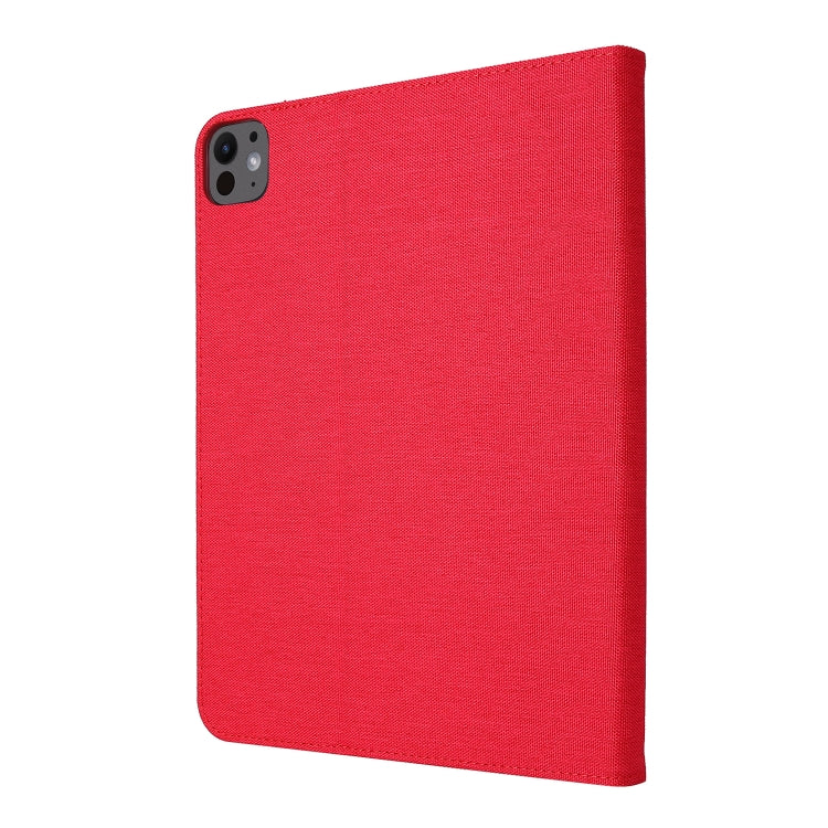 For iPad Air 13 2024 Fabric Leather Tablet Case(Red)