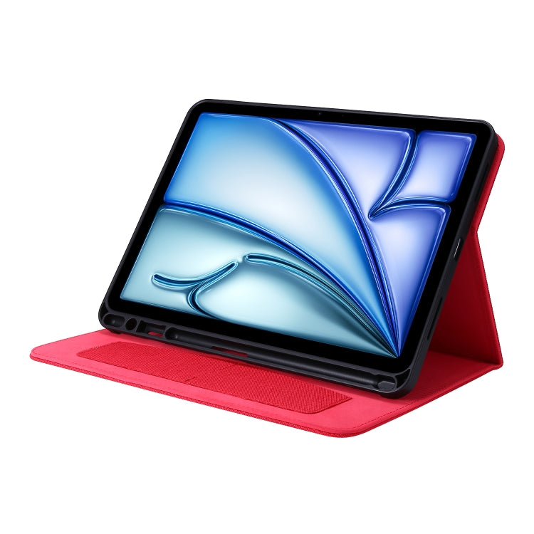 For iPad Air 13 2024 Fabric Leather Tablet Case(Red)