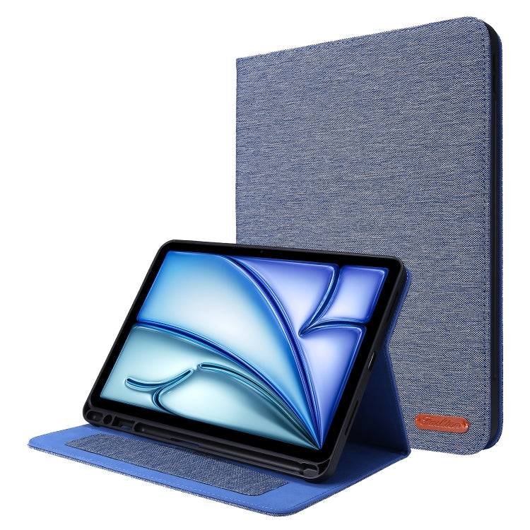 For iPad Air 13 2025 / 2024 Fabric Leather Tablet Case(Blue)