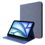 For iPad Air 13 2025 / 2024 Fabric Leather Tablet Case(Blue)