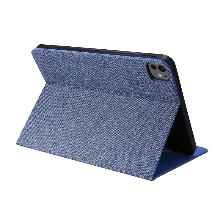 For iPad Air 13 2025 / 2024 Fabric Leather Tablet Case(Blue)