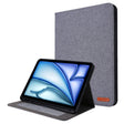 For iPad Air 13 2024 Fabric Leather Tablet Case(Grey) - iPad Air 13 2024 Cases by PMC TechLife | Online Shopping South Africa | PMC TechLife | Buy Now Pay Later Mobicred