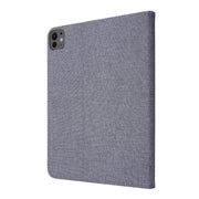 For iPad Air 13 2024 Fabric Leather Tablet Case(Grey)