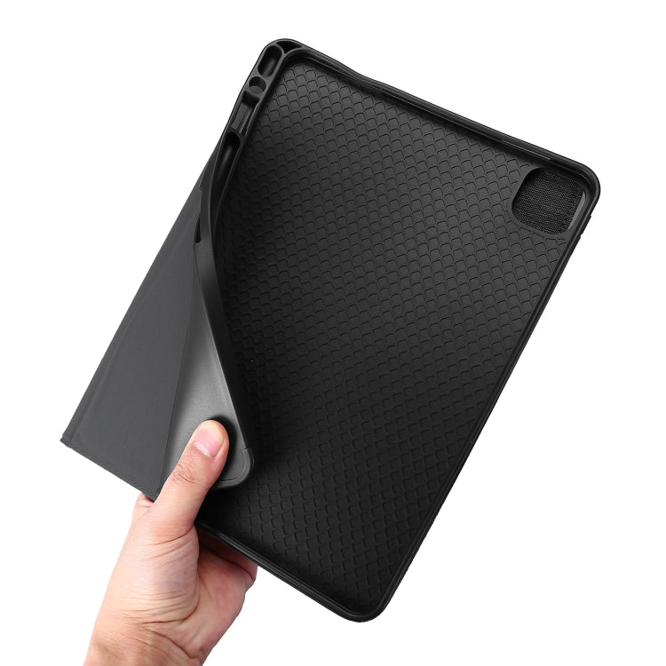 For iPad Pro 13 2024 Fabric Leather Tablet Case(Grey)