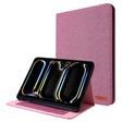 For iPad Pro 11 2024 Fabric Leather Tablet Case(Rose Red) - iPad Pro 11 2024 Cases by PMC TechLife | Online Shopping South Africa | PMC TechLife | Buy Now Pay Later Mobicred