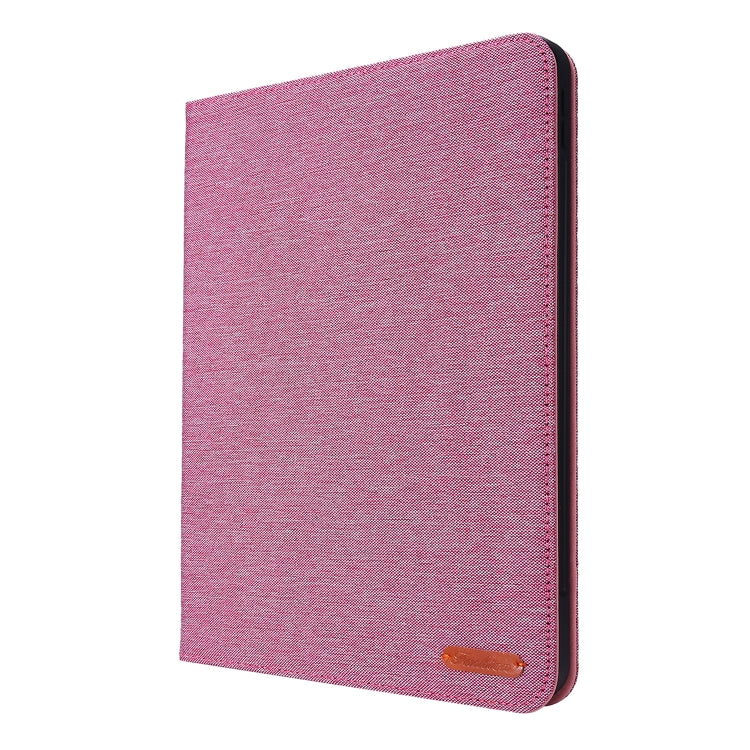 For iPad Pro 11 2024 Fabric Leather Tablet Case(Rose Red)