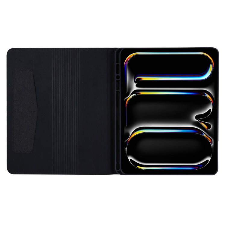 For iPad Pro 11 2024 Fabric Leather Tablet Case(Black)