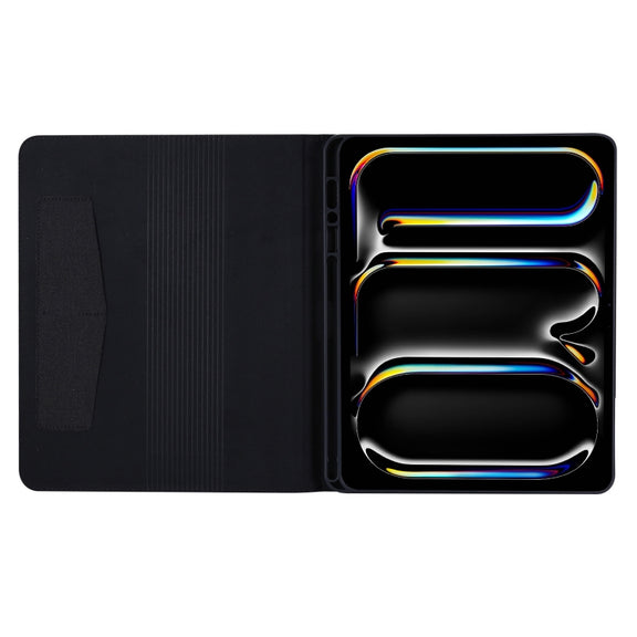 For iPad Pro 11 2024 Fabric Leather Tablet Case(Black)
