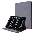 For iPad Pro 11 2024 Fabric Leather Tablet Case(Grey) - iPad Pro 11 2024 Cases by PMC TechLife | Online Shopping South Africa | PMC TechLife | Buy Now Pay Later Mobicred