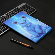 For iPad Pro 11 2024 Coloured Drawing Stitching Smart Leather Tablet Case(Little Tiger)