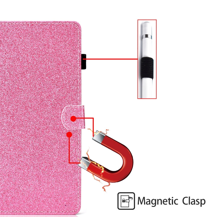 For iPad Pro 11 2024 Glitter Smart Leather Tablet Case(Pink)