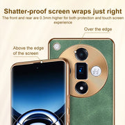 For OPPO Find X7 Ultra Electroplating Lambskin Leather Phone Case(Black)