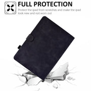 For iPad Pro 11 2024 Embossed Smile Smart Leather Tablet Case(Black)