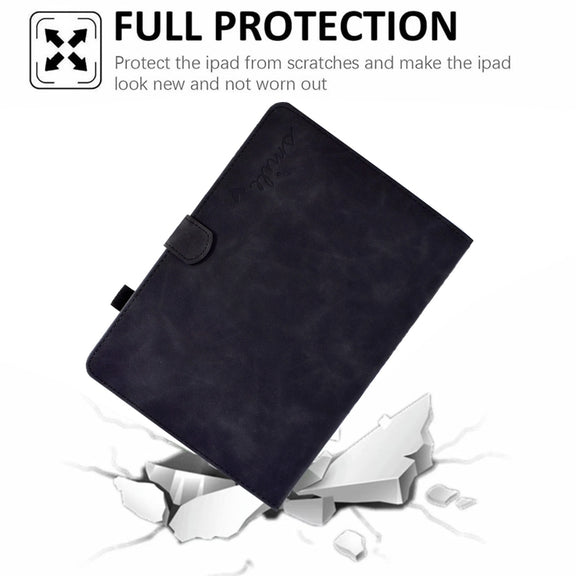 For iPad Pro 11 2024 Embossed Smile Smart Leather Tablet Case(Black)