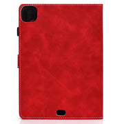 For iPad Pro 11 2024 Cowhide Texture Tablet Leather Smart Case(Red)