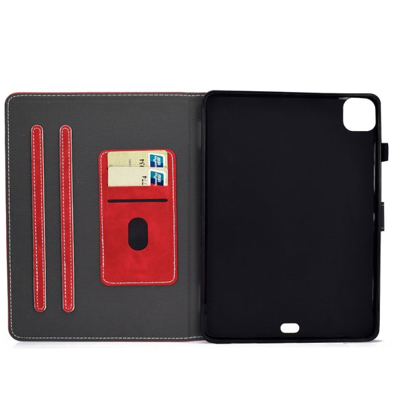 For iPad Pro 11 2024 Cowhide Texture Tablet Leather Smart Case(Red)