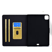 For iPad Pro 11 2024 Varnish Glitter Powder Smart Leather Tablet Case(Yellow)
