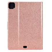 For iPad Pro 11 2024 Varnish Glitter Powder Smart Leather Tablet Case(Rose Gold)