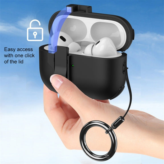 For AirPods Pro 2 Mechanical Switch Lock Bluetooth Earphone Protective Case(Yellow)