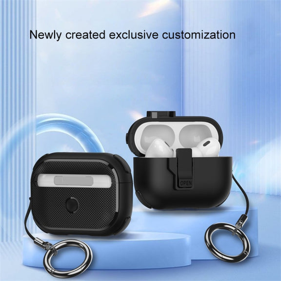 For AirPods Pro 2 Mechanical Switch Lock Bluetooth Earphone Protective Case(Yellow)