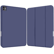 For iPad Pro 13 2024 3-fold TPU Smart Leather Tablet Case with Pen Slot(Royal Blue)