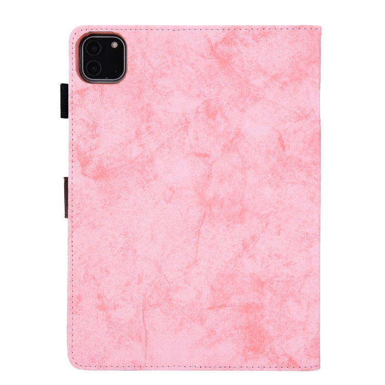 For iPad Pro 11 2024 Cloth Texture Leather Tablet Case(Pink)