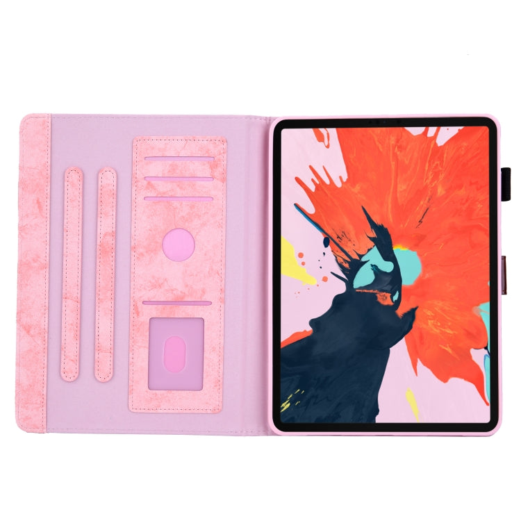 For iPad Pro 11 2024 Cloth Texture Leather Tablet Case(Pink)